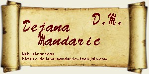 Dejana Mandarić vizit kartica